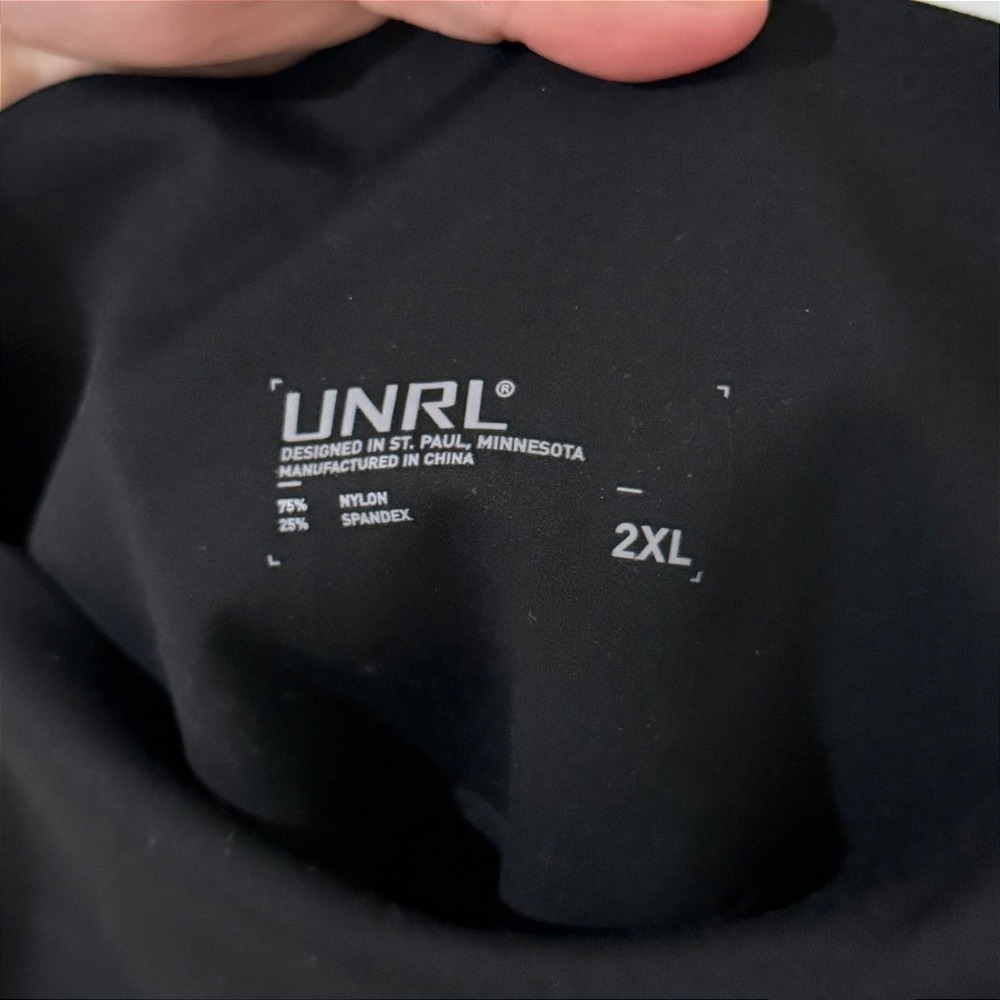 UNRL Womens Black High Waisted Leave A Legacy Leggings Size 2XL Activewear - Picture 4 of 4